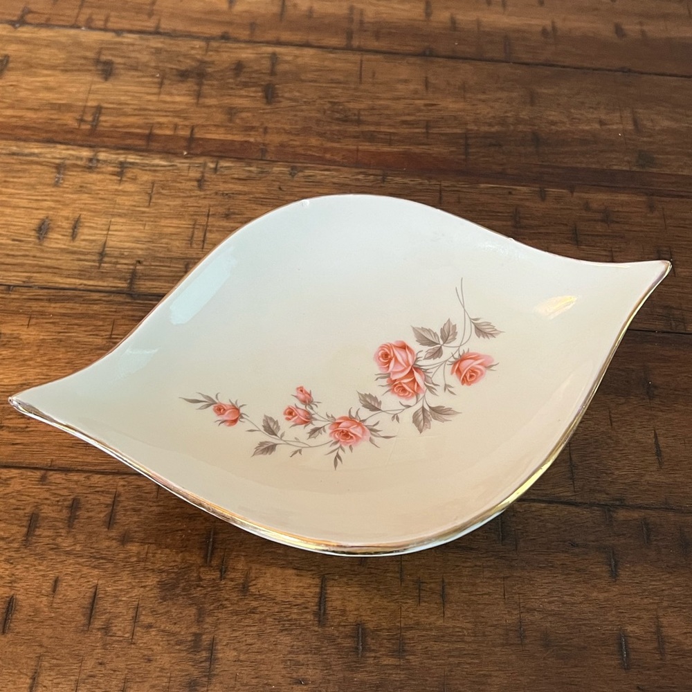 Floral Porcelain Footed Dish